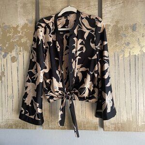 Halogen from Nordstrom Black and Gold Top